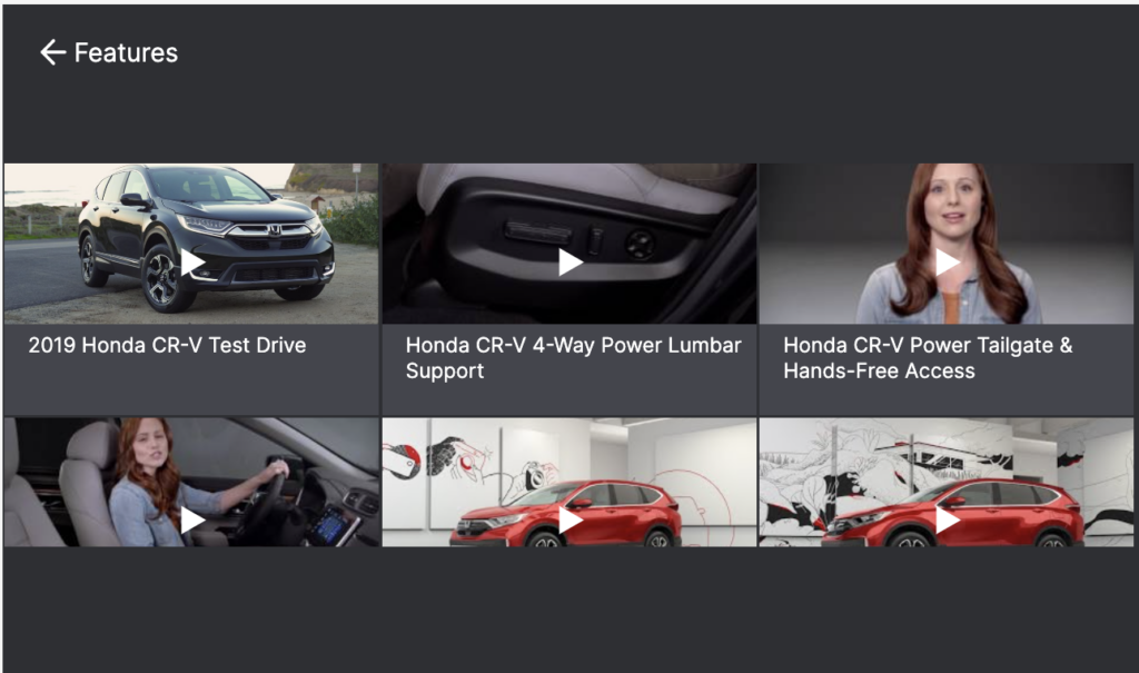 Screen shot of Feature Videos