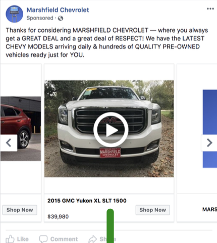 Facebook ads example image