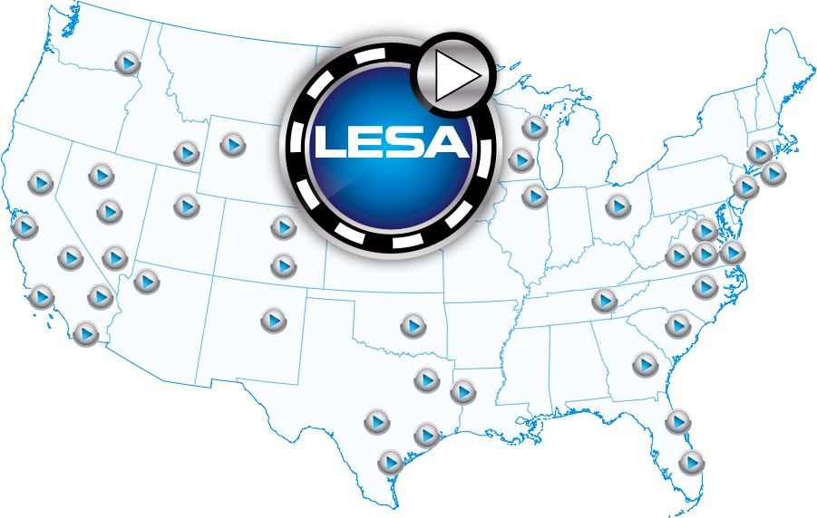 LESA logo and USA dealer locations